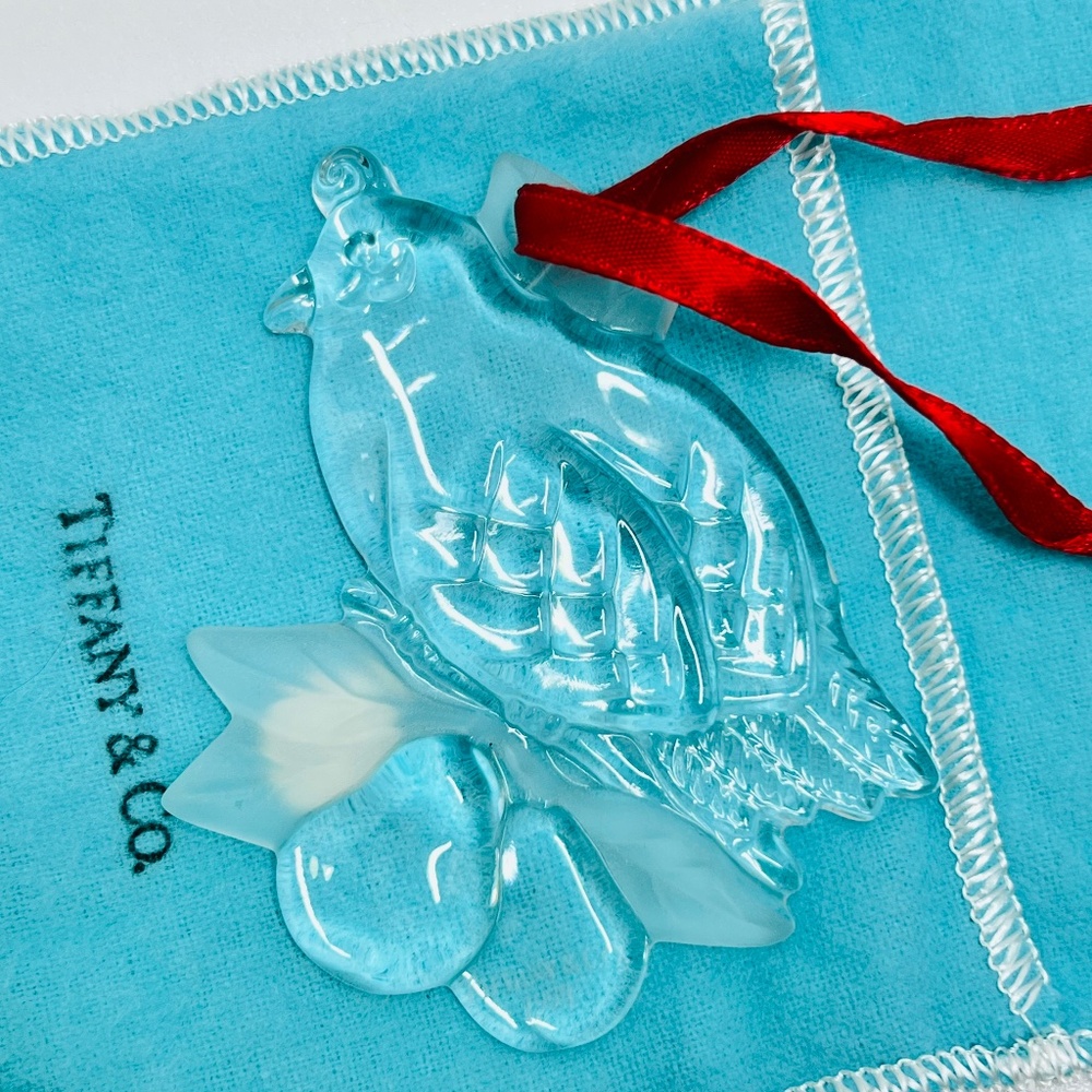 Tiffany Partridge In a Pear Tree Crystal Ornament